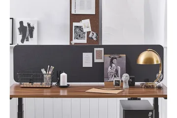 Sermi työpöytään 180x40 cm Harmaa WALLY - Harmaa - Sisustustuotteet - Tilanjakaja & sermi - Työpöydän sermi