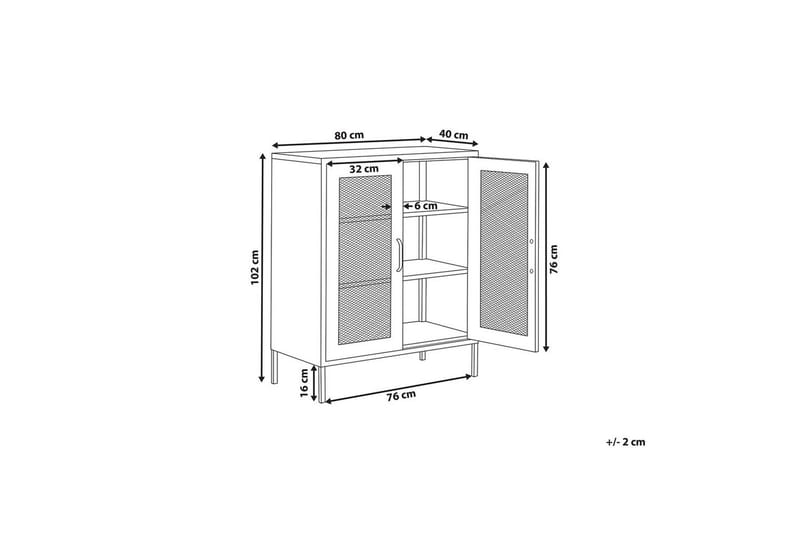 Vitrinikaappi Wakatipu Vihreä - Vihreä - Säilytys - Kaappi - Vitriini