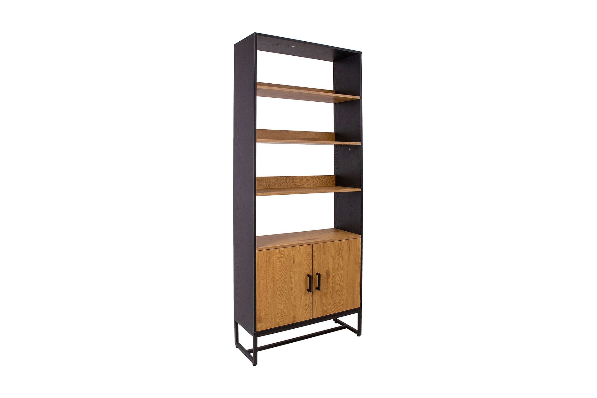 Amsterdam kirjahylly 80 cm puinen metallirunko - Musta|Ruskea