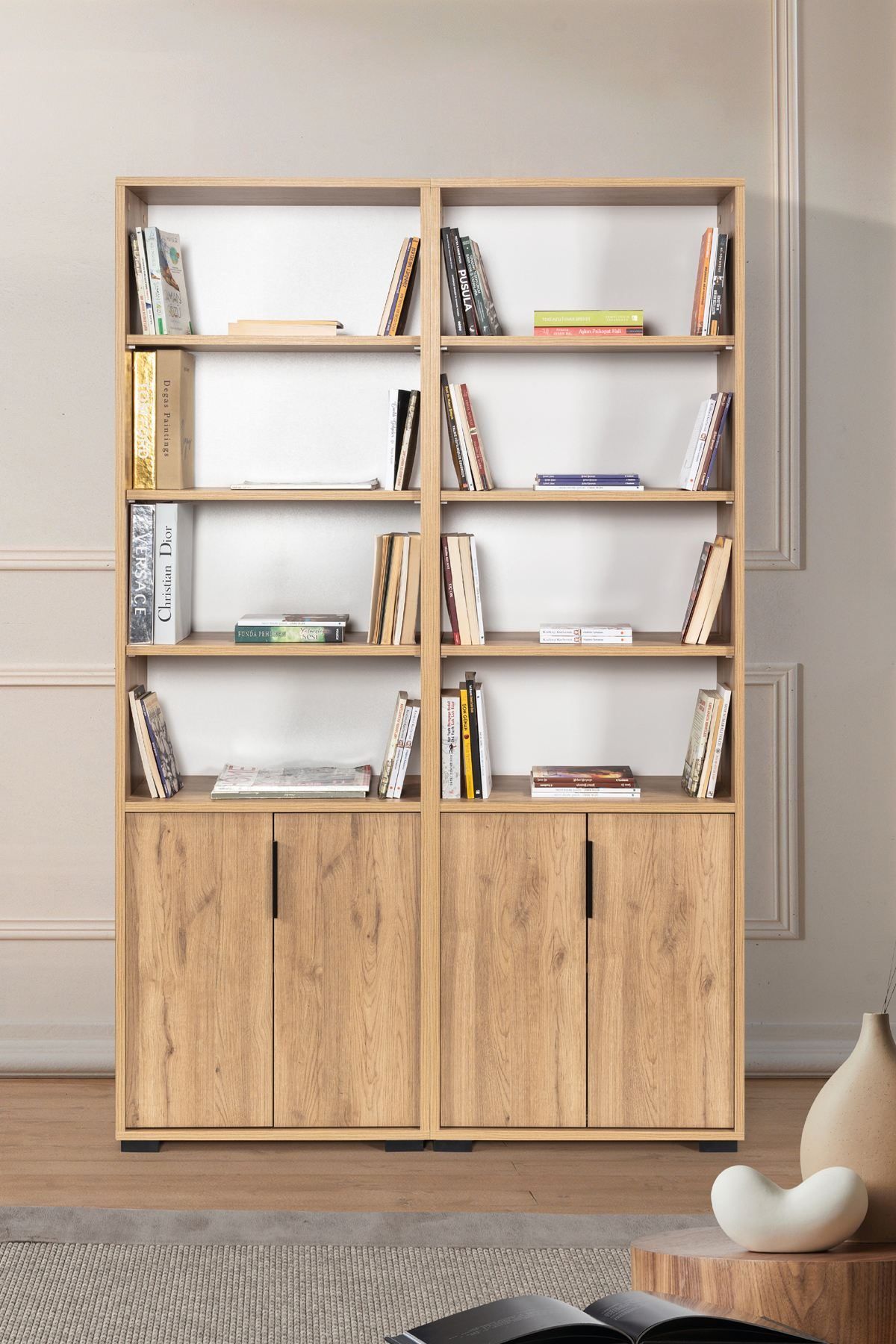 Kirjahylly Hanah Home Evora (120 x 187 x 30 cm) Sapphire Oak - Sapphire Oak