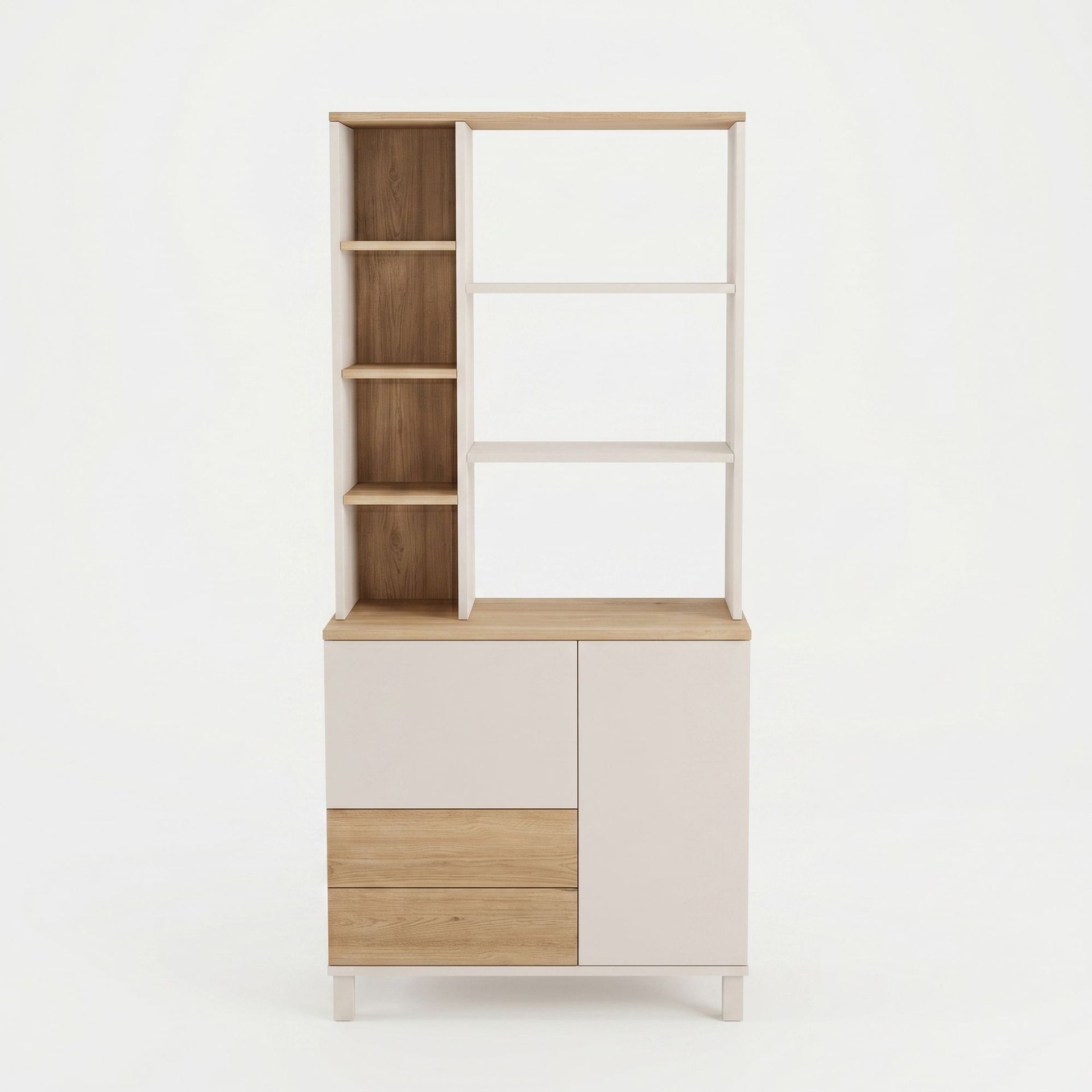 Kirjahylly Hanah Home Mood (85,2 x 187,8 x 35 cm) Hiekkatammi - Hiekka ja tammi