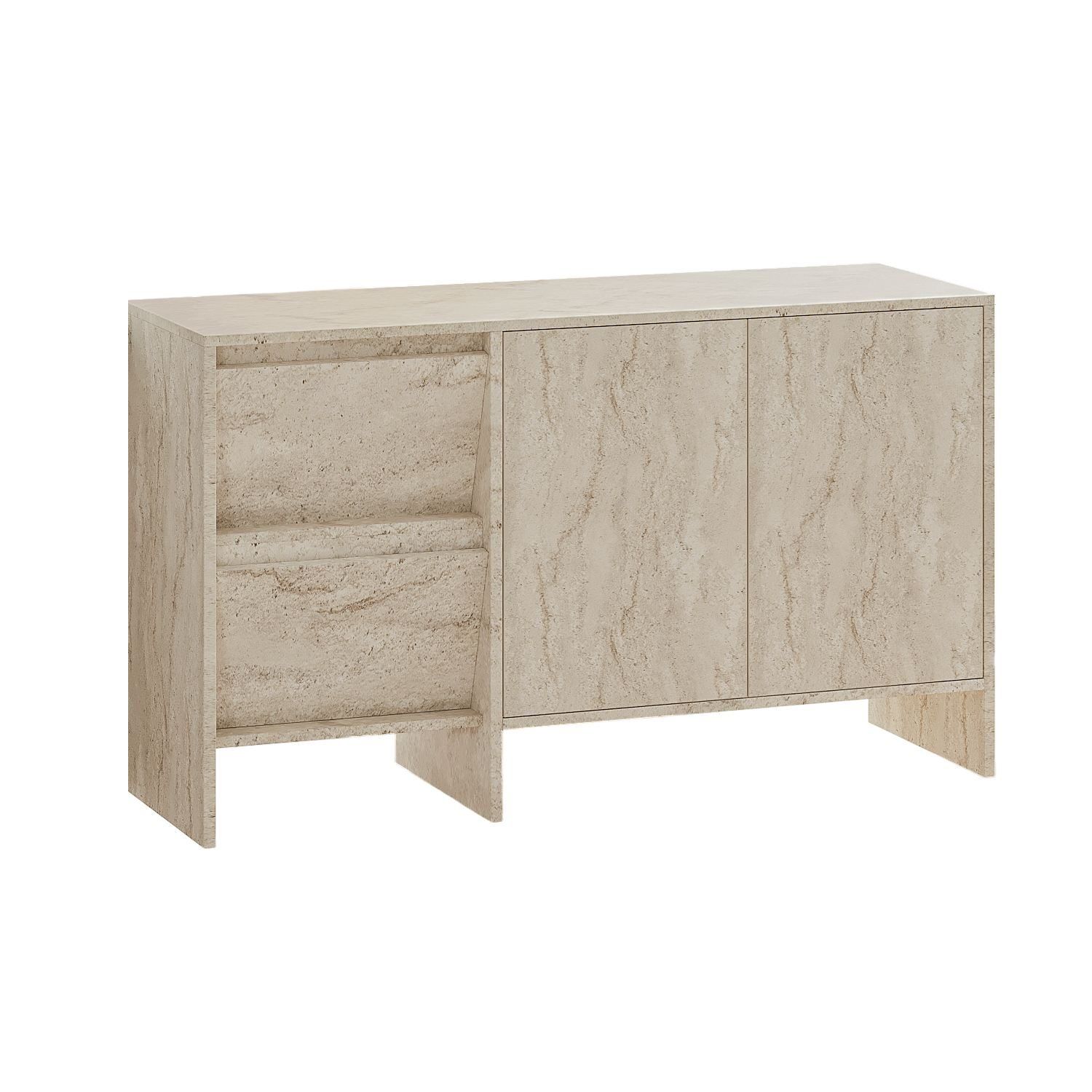 Crala konsolipöytä 130x81,8x44 cm - Travertiini