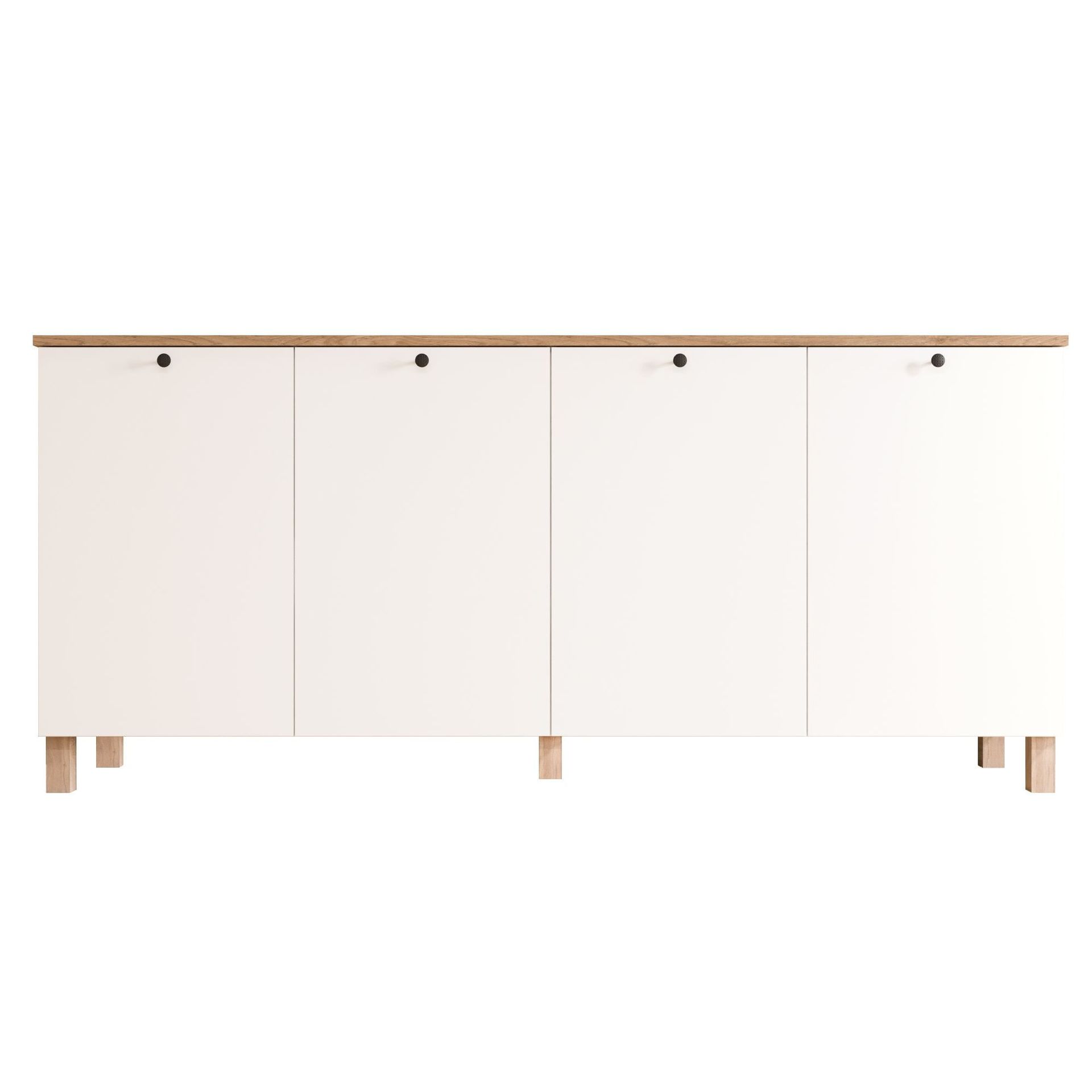 Konsolipöytä Hanah Home Nord (180 x 80 x 42,1 cm) Valkotammi - Valkoinen ja tammi