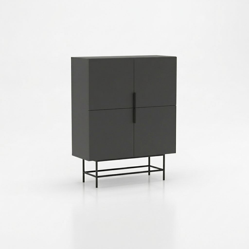 Truvia senkki 100x128x40 cm - Antrasiitti musta