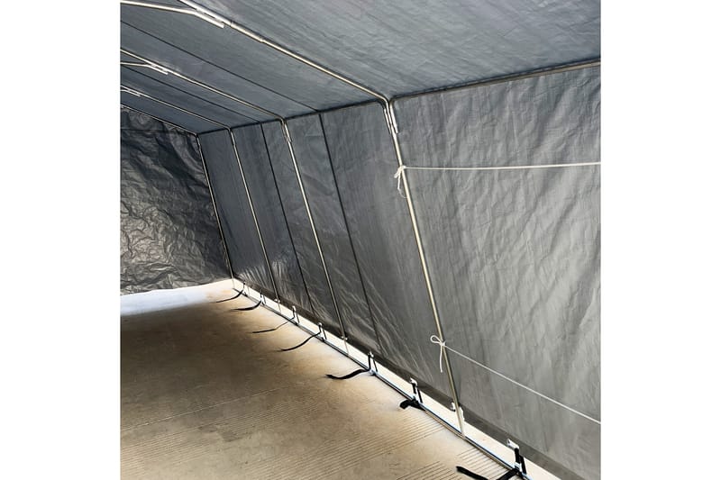 Autotalli teltta 13,7m² - 200g/m² PE Harmaa - Lyfco - Piha & ulkoaltaat - Piha-alue - Ulkosäilytys - Puutarhateltta & säilytysteltta