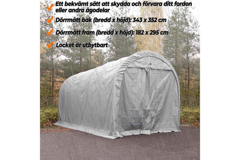 Fornorth Autotalli 3,5x7,5 m - Harmaa - Talo & remontointi - Autotalli & korjaamo - Autotalli - Pressutalli