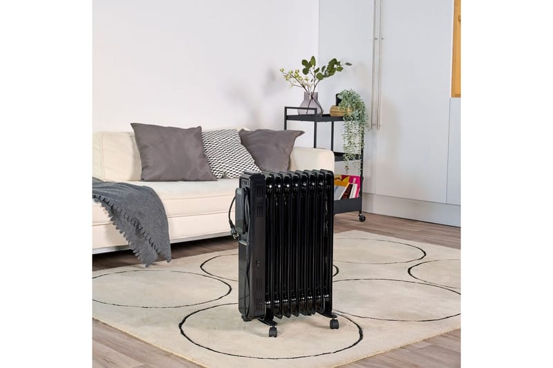 Öljytäytteinen lämmitin Black+Decker Digitaalinen Musta - Musta - Talo & remontointi - Ilmastointi - Lämmitys - Lampöpatteri