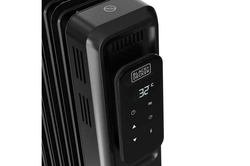 Öljytäytteinen lämmitin Black+Decker Digitaalinen Musta - Musta - Talo & remontointi - Ilmastointi - Lämmitys - Lampöpatteri