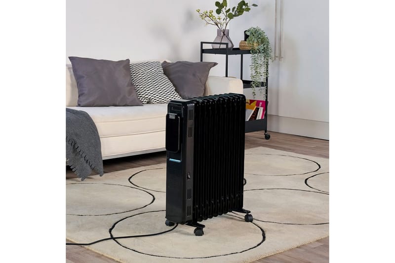 Öljytäytteinen lämmitin Black+Decker Digitaalinen Musta - Musta - Talo & remontointi - Ilmastointi - Lämmitys - Lampöpatteri