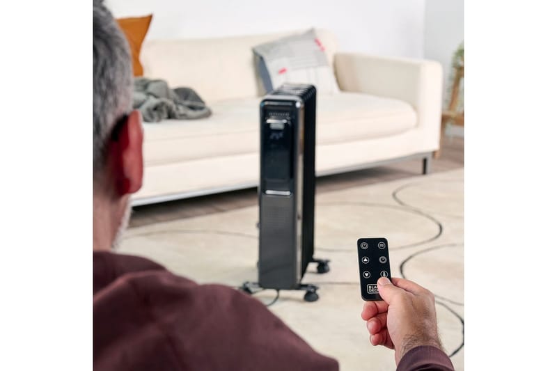 Öljytäytteinen lämmitin Black+Decker Digitaalinen Musta - Musta - Talo & remontointi - Ilmastointi - Lämmitys - Lampöpatteri