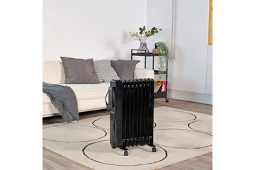 Öljytäytteinen lämmitin Black+Decker Digitaalinen Musta - Musta - Talo & remontointi - Ilmastointi - Lämmitys - Lampöpatteri