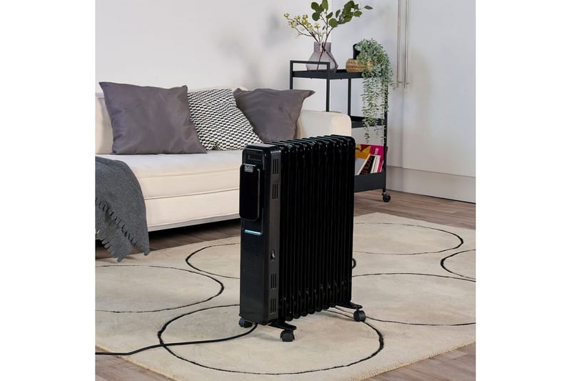 Öljytäytteinen lämmitin Black+Decker Digitaalinen Musta - Musta - Talo & remontointi - Ilmastointi - Lämmitys - Lampöpatteri
