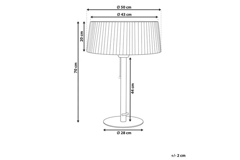 Terassilämmitin Olleria - Musta - Talo & remontointi - Ilmastointi - Lämmitys - Lämmitys ulkotilaan - Infrapunalämmitin