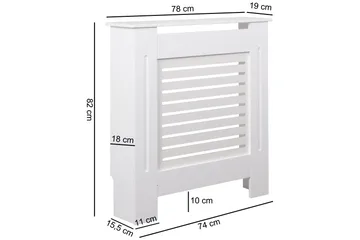 Elementtisuojus Korells 78x19 cm - Valkoinen - Talo & remontointi - Ilmastointi - Lämmitys - Lampöpatteri