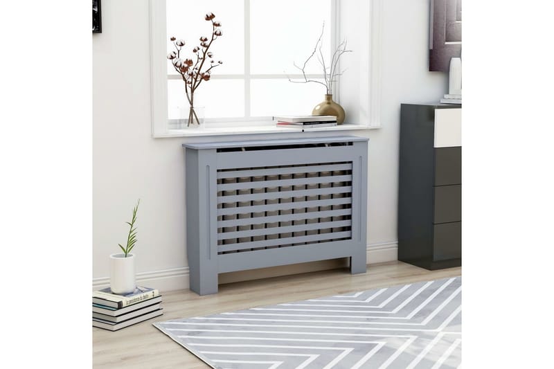 Lämpöpatterin suoja antrasiitti 112x19x81 cm MDF - Talo & remontointi - Ilmastointi - Lämmitys - Lampöpatteri