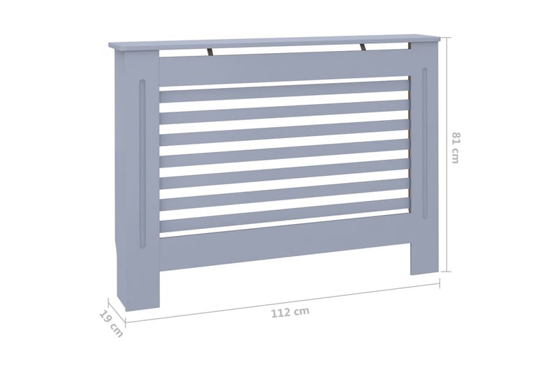 Lämpöpatterin suoja antrasiitti 112x19x81 cm MDF - Talo & remontointi - Ilmastointi - Lämmitys - Lampöpatteri