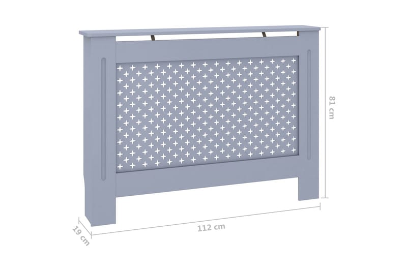 Lämpöpatterin suoja antrasiitti 112x19x81 cm MDF - Talo & remontointi - Ilmastointi - Lämmitys - Lampöpatteri