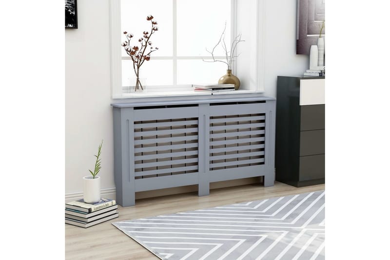 Lämpöpatterin suoja antrasiitti 152x19x81 cm MDF - Talo & remontointi - Ilmastointi - Lämmitys - Lampöpatteri