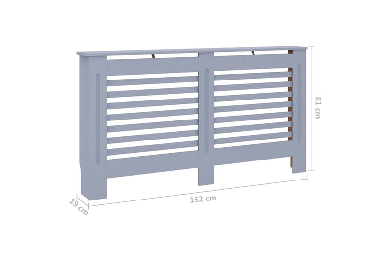 Lämpöpatterin suoja antrasiitti 152x19x81 cm MDF - Talo & remontointi - Ilmastointi - Lämmitys - Lampöpatteri