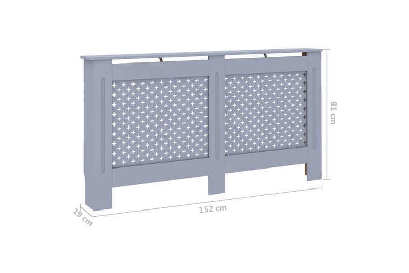 Lämpöpatterin suoja antrasiitti 152x19x81 cm MDF - Talo & remontointi - Ilmastointi - Lämmitys - Lampöpatteri