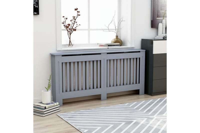 Lämpöpatterin suoja antrasiitti 172x19x81 cm MDF - Talo & remontointi - Ilmastointi - Lämmitys - Lampöpatteri