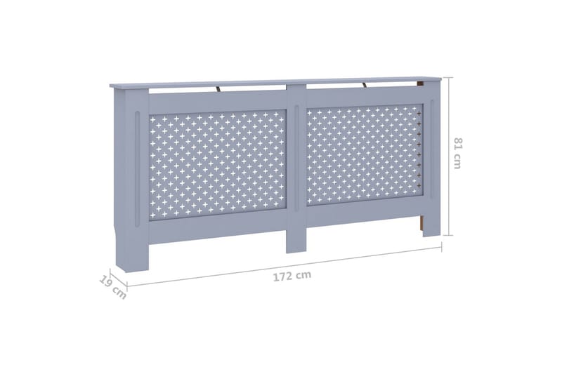 Lämpöpatterin suoja antrasiitti 172x19x81 cm MDF - Talo & remontointi - Ilmastointi - Lämmitys - Lampöpatteri