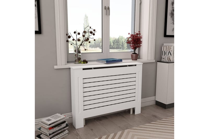 Lämpöpatterin suoja MDF 112x19x81,5 cm valkoinen - Valkoinen - Talo & remontointi - Ilmastointi - Lämmitys - Lampöpatteri