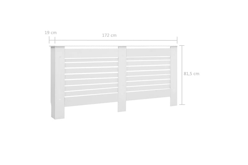 Lämpöpatterin suoja MDF 172x19x81,5 cm valkoinen - Valkoinen - Talo & remontointi - Ilmastointi - Lämmitys - Lampöpatteri