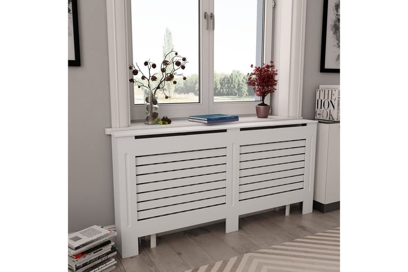 Lämpöpatterin suoja MDF 172x19x81,5 cm valkoinen - Valkoinen - Talo & remontointi - Ilmastointi - Lämmitys - Lampöpatteri