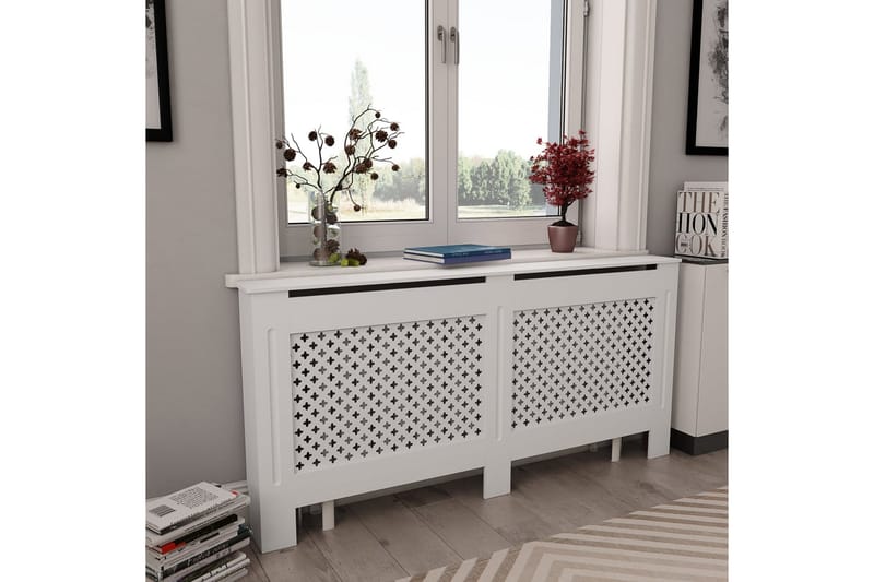 Lämpöpatterin suoja MDF 172x19x81,5 cm valkoinen - Valkoinen - Talo & remontointi - Ilmastointi - Lämmitys - Lampöpatteri