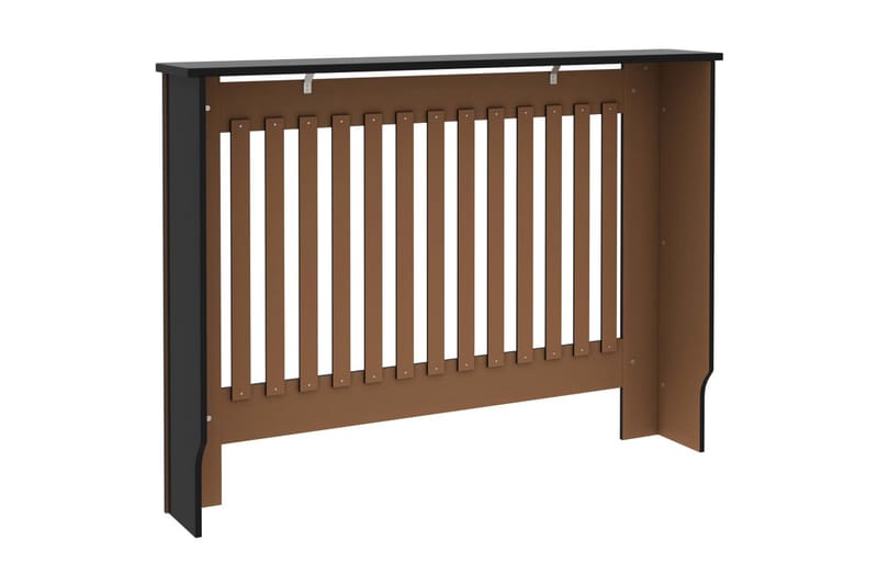 Lämpöpatterin suoja musta 112x19x81 cm MDF - Talo & remontointi - Ilmastointi - Lämmitys - Lampöpatteri