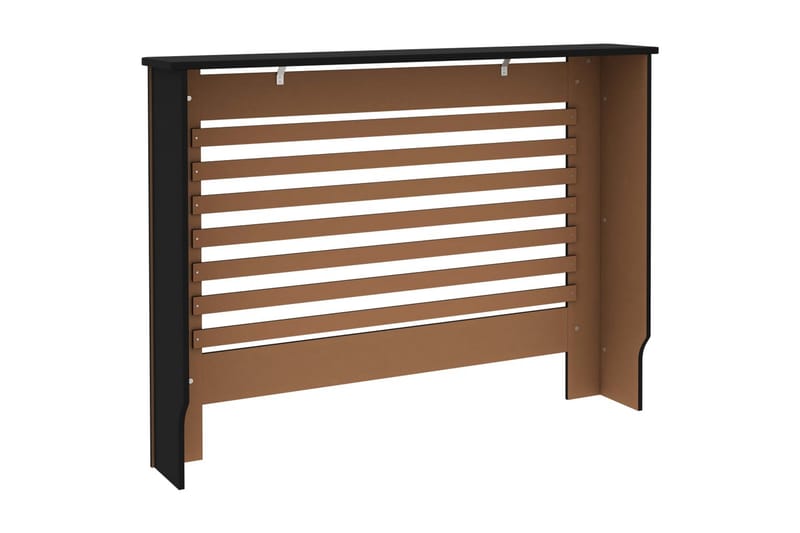 Lämpöpatterin suoja musta 112x19x81 cm MDF - Talo & remontointi - Ilmastointi - Lämmitys - Lampöpatteri