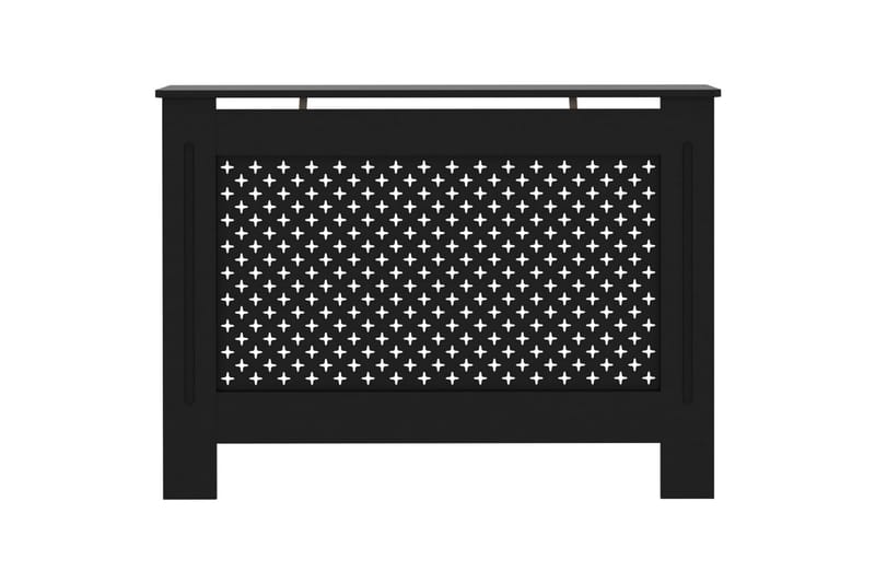 Lämpöpatterin suoja musta 112x19x81 cm MDF - Talo & remontointi - Ilmastointi - Lämmitys - Lampöpatteri