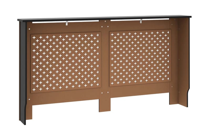 Lämpöpatterin suoja musta 152x19x81 cm MDF - Talo & remontointi - Ilmastointi - Lämmitys - Lampöpatteri