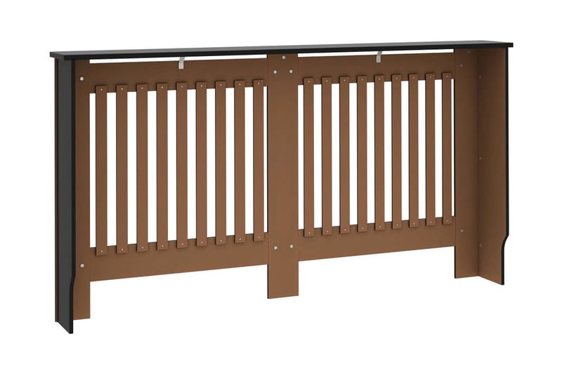 Lämpöpatterin suoja musta 152x19x81 cm MDF - Talo & remontointi - Ilmastointi - Lämmitys - Lampöpatteri