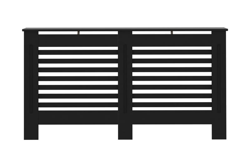 Lämpöpatterin suoja musta 152x19x81 cm MDF - Talo & remontointi - Ilmastointi - Lämmitys - Lampöpatteri