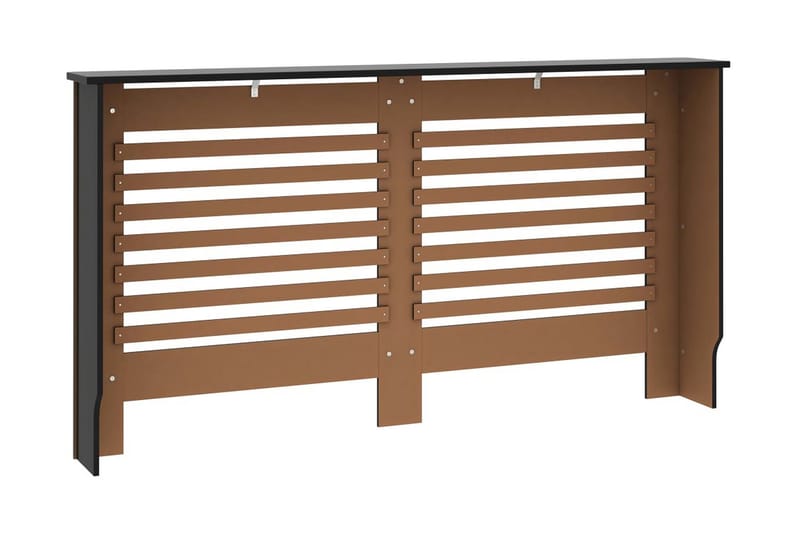 Lämpöpatterin suoja musta 152x19x81 cm MDF - Talo & remontointi - Ilmastointi - Lämmitys - Lampöpatteri