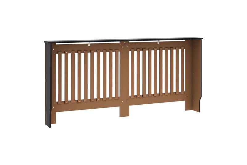 Lämpöpatterin suoja musta 172x19x81 cm MDF - Talo & remontointi - Ilmastointi - Lämmitys - Lampöpatteri