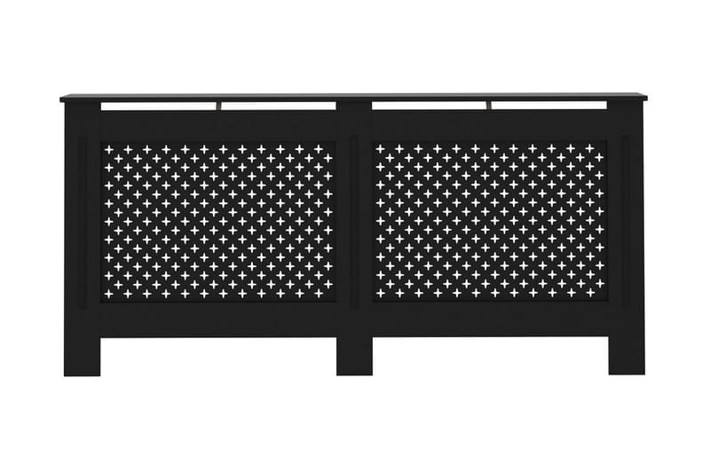 Lämpöpatterin suoja musta 172x19x81 cm MDF - Talo & remontointi - Ilmastointi - Lämmitys - Lampöpatteri