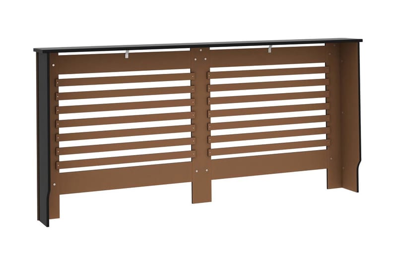 Lämpöpatterin suoja musta 172x19x81 cm MDF - Talo & remontointi - Ilmastointi - Lämmitys - Lampöpatteri