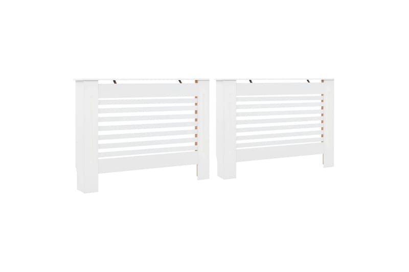 Lämpöpatterin suojat 2 kpl valkoinen 112x19x81,5 cm MDF - Valkoinen - Talo & remontointi - Ilmastointi - Lämmitys - Lampöpatteri