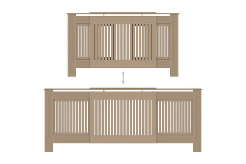 MDF lämpöpatterin suoja 205 cm - Ruskea - Talo & remontointi - Ilmastointi - Lämmitys - Lampöpatteri