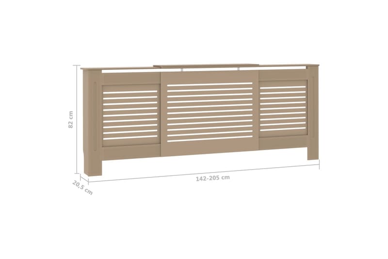 MDF lämpöpatterin suoja 205 cm - Ruskea - Talo & remontointi - Ilmastointi - Lämmitys - Lampöpatteri