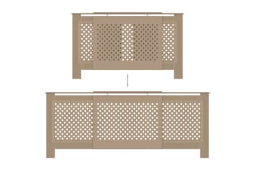 MDF lämpöpatterin suoja 205 cm - Ruskea - Talo & remontointi - Ilmastointi - Lämmitys - Lampöpatteri