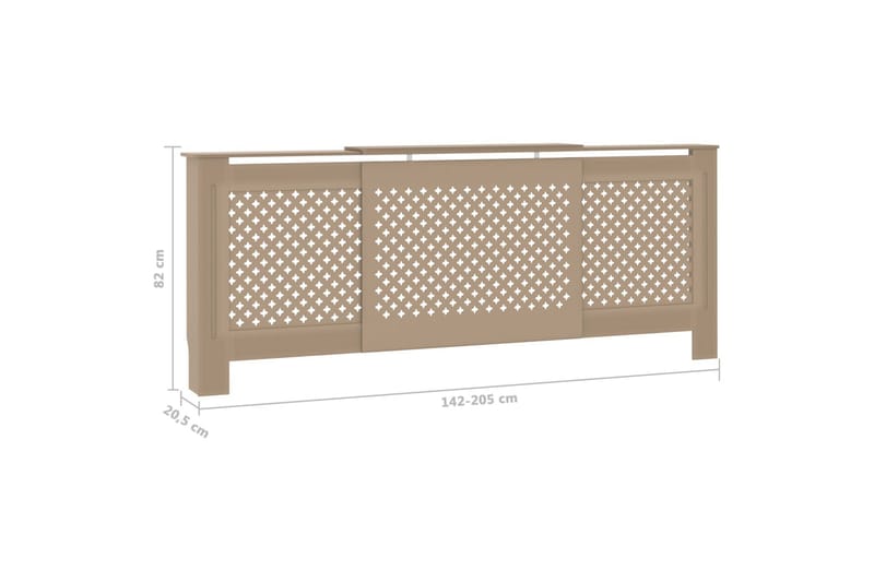 MDF lämpöpatterin suoja 205 cm - Ruskea - Talo & remontointi - Ilmastointi - Lämmitys - Lampöpatteri