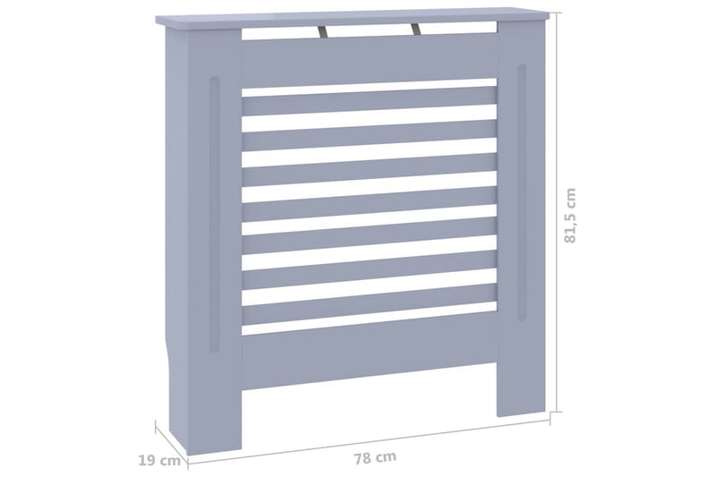 MDF lämpöpatterin suoja harmaa 78 cm - Harmaa - Lampöpatteri