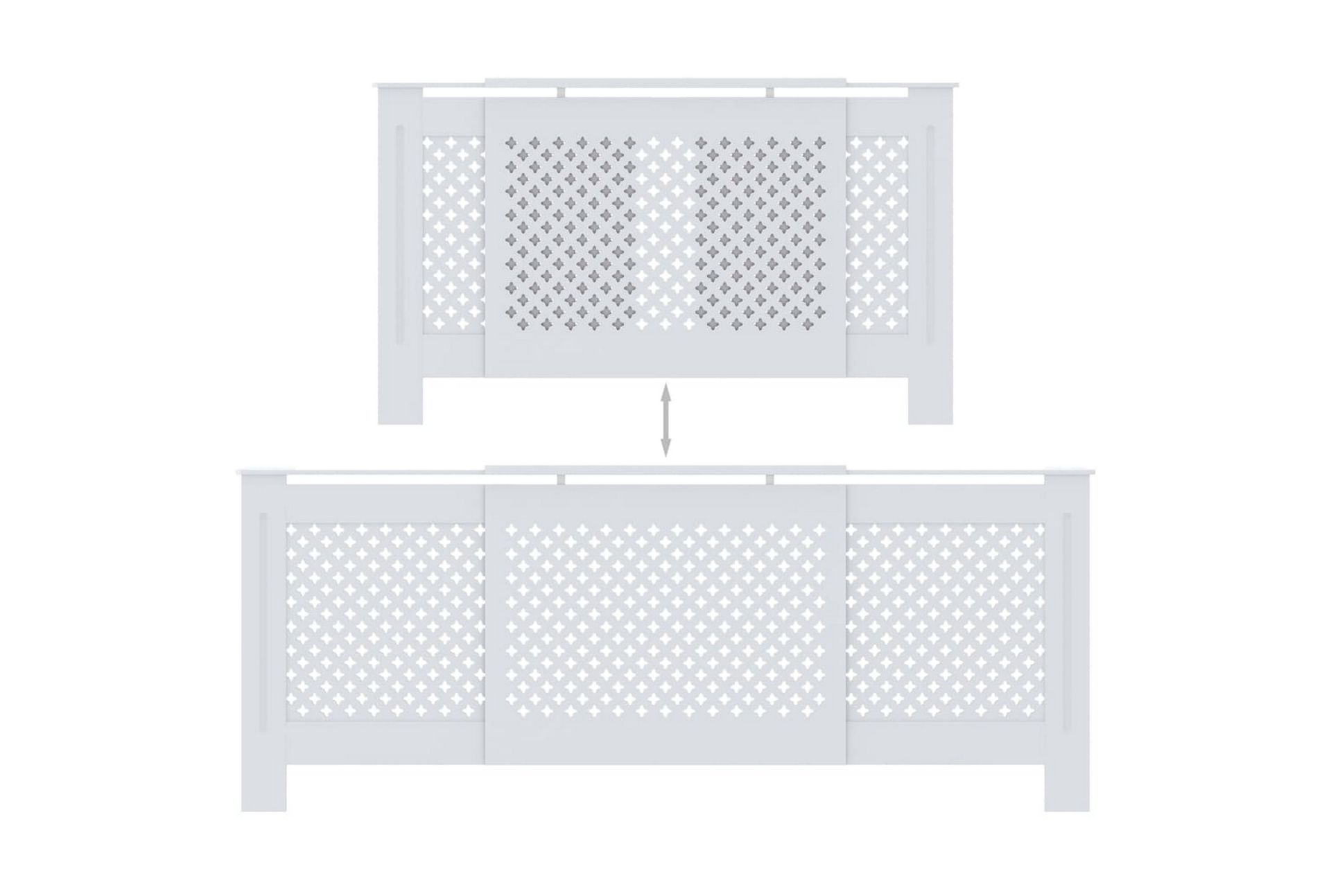 MDF lämpöpatterin suoja valkoinen 205 cm - Valkoinen - Talo & remontointi - Ilmastointi - Lämmitys - Lampöpatteri