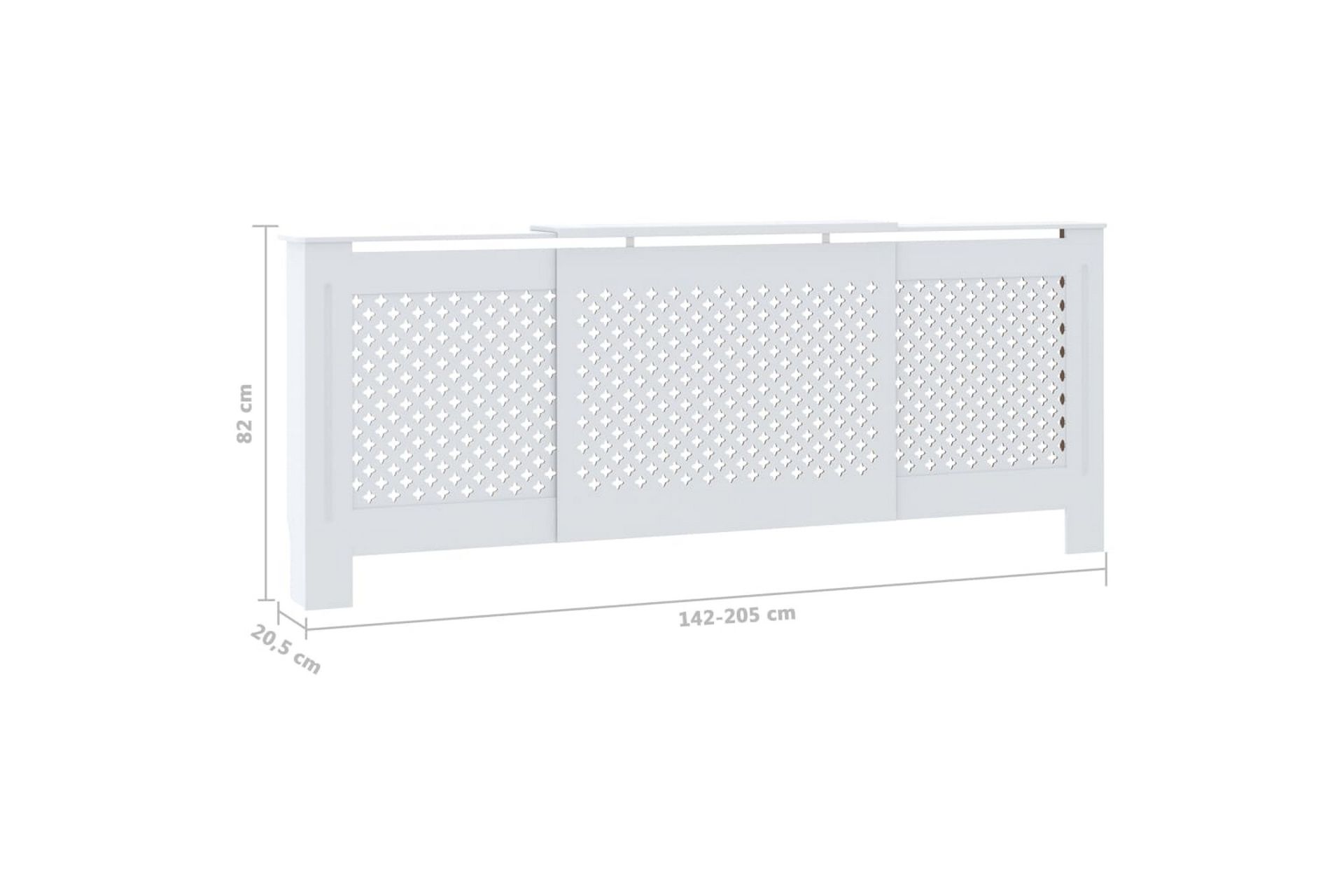 MDF lämpöpatterin suoja valkoinen 205 cm - Valkoinen - Talo & remontointi - Ilmastointi - Lämmitys - Lampöpatteri