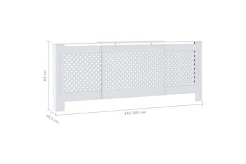 MDF lämpöpatterin suoja valkoinen 205 cm - Valkoinen - Talo & remontointi - Ilmastointi - Lämmitys - Lampöpatteri