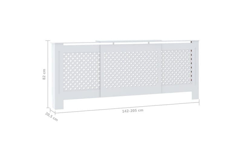 MDF lämpöpatterin suoja valkoinen 205 cm - Valkoinen - Talo & remontointi - Ilmastointi - Lämmitys - Lampöpatteri